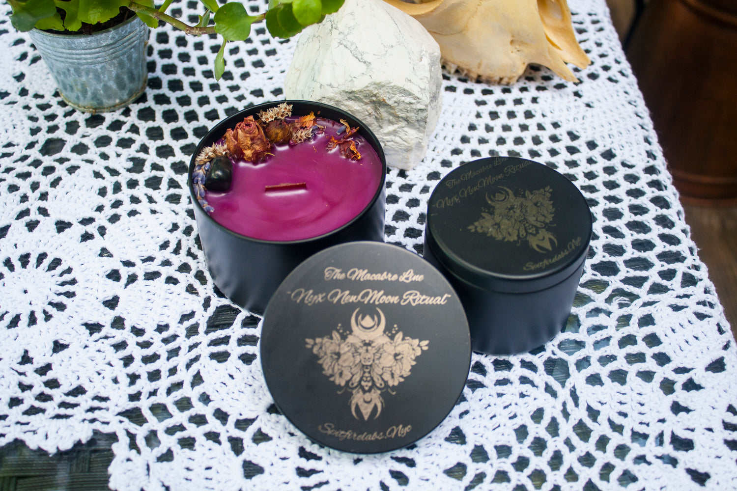 new moon ritual candle, goddess nxy ritual candle
