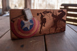 Captain America Shield Magnetic Keychain Holder. laser engraved, and cnc.