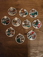 Custom ornaments, Christmas ornaments, wood ornaments, diy ornaments 