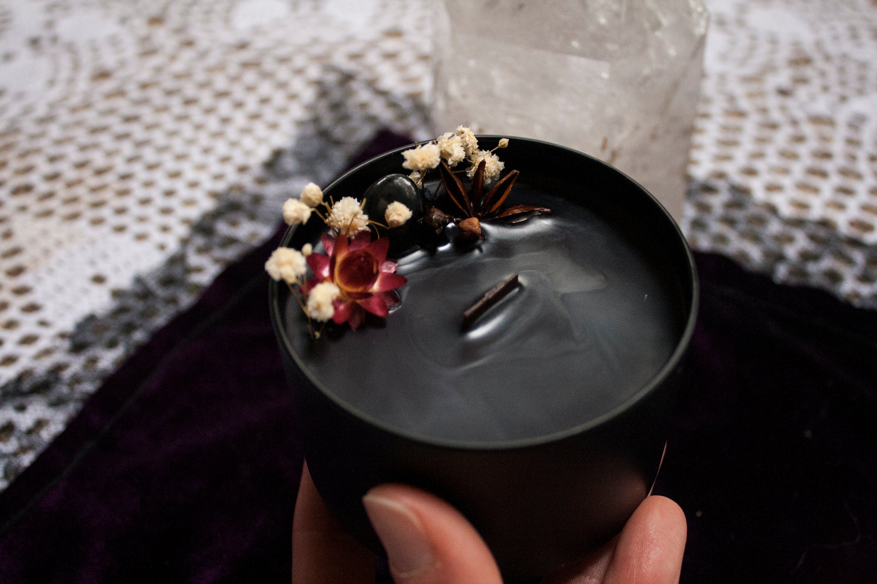 Dark Goddess ritual candle