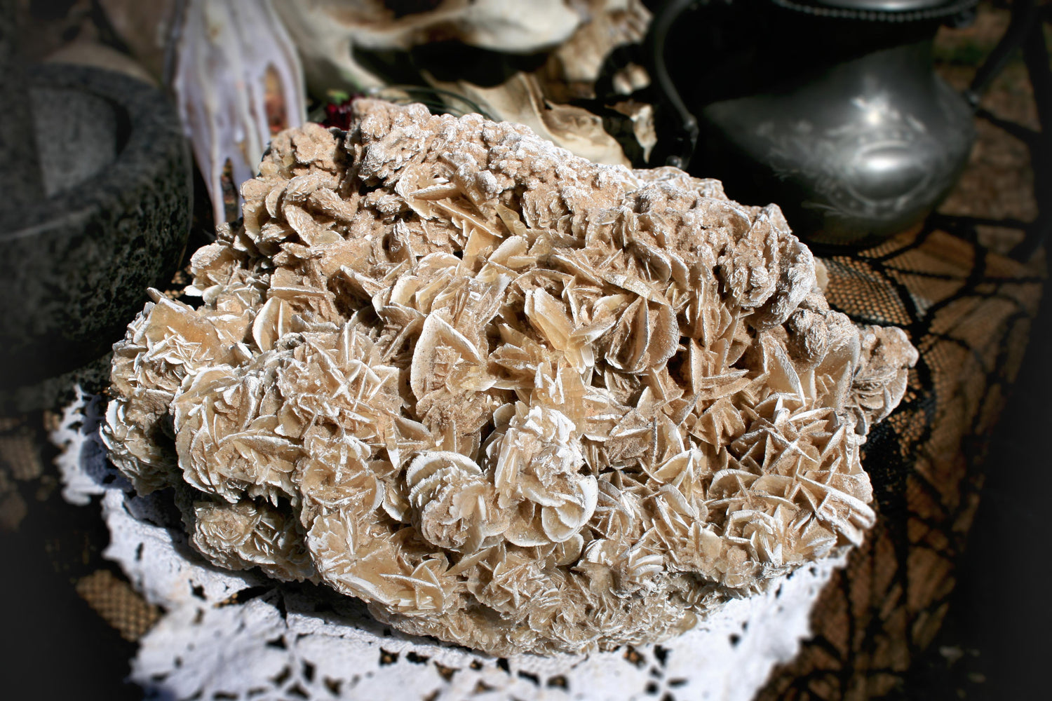  selenite gypsum, desert rose, sand rose, desert rose crystal, Arizona desert rose, sand gypsum, algerian desert rose