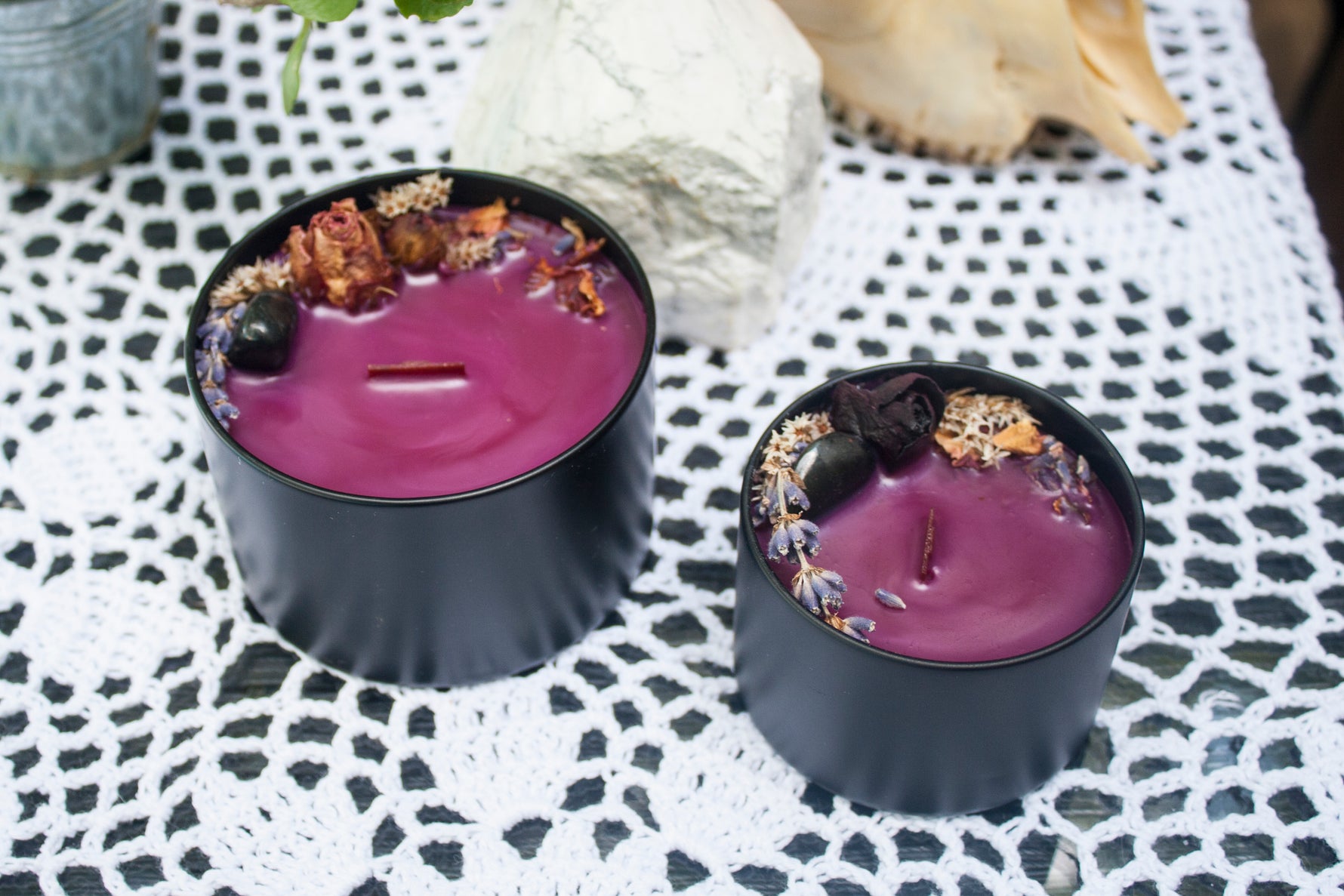 new moon ritual candle