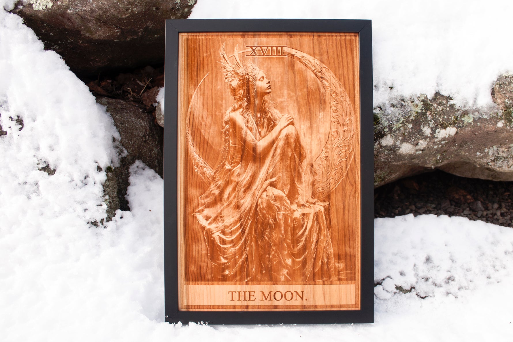 The Moon tarot card, goddess Nyx moon goddess and goddess of darkness and night