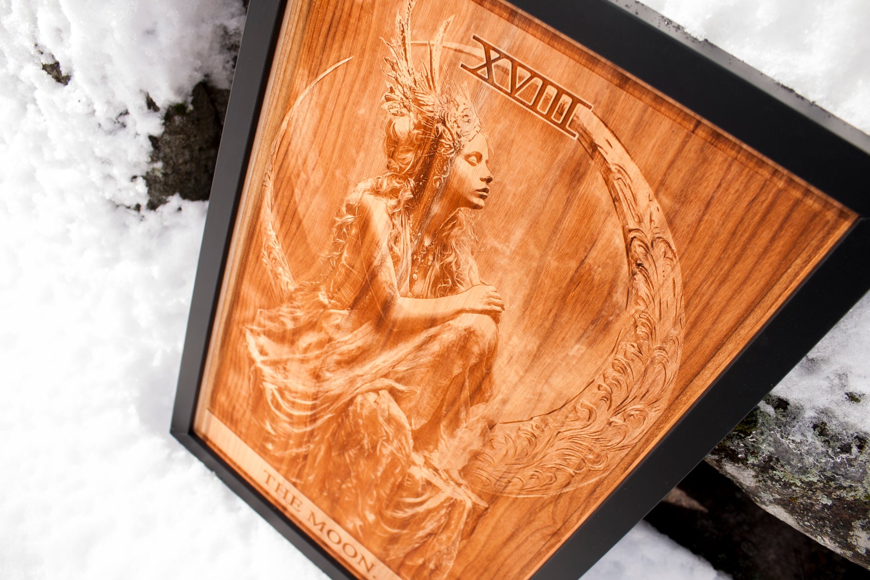 The Moon tarot card, goddess Nyx moon goddess and goddess of darkness and night