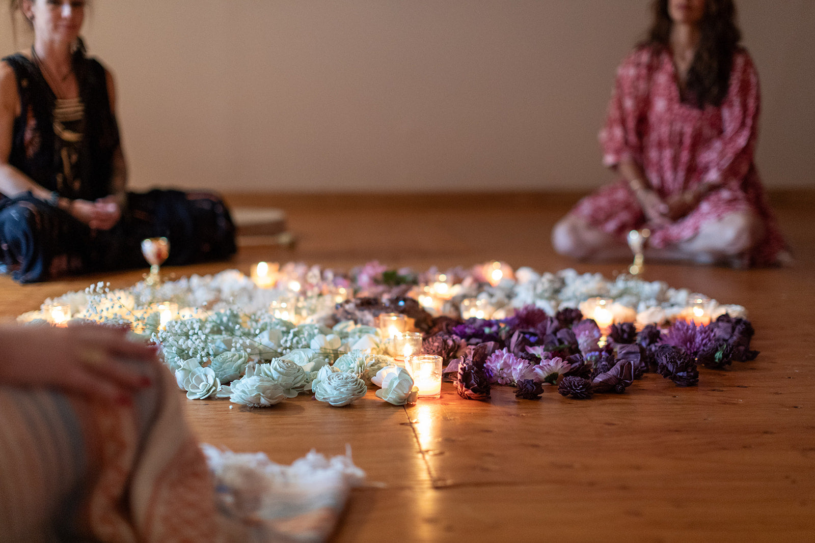 flower arrangements,  flower art, woman circle