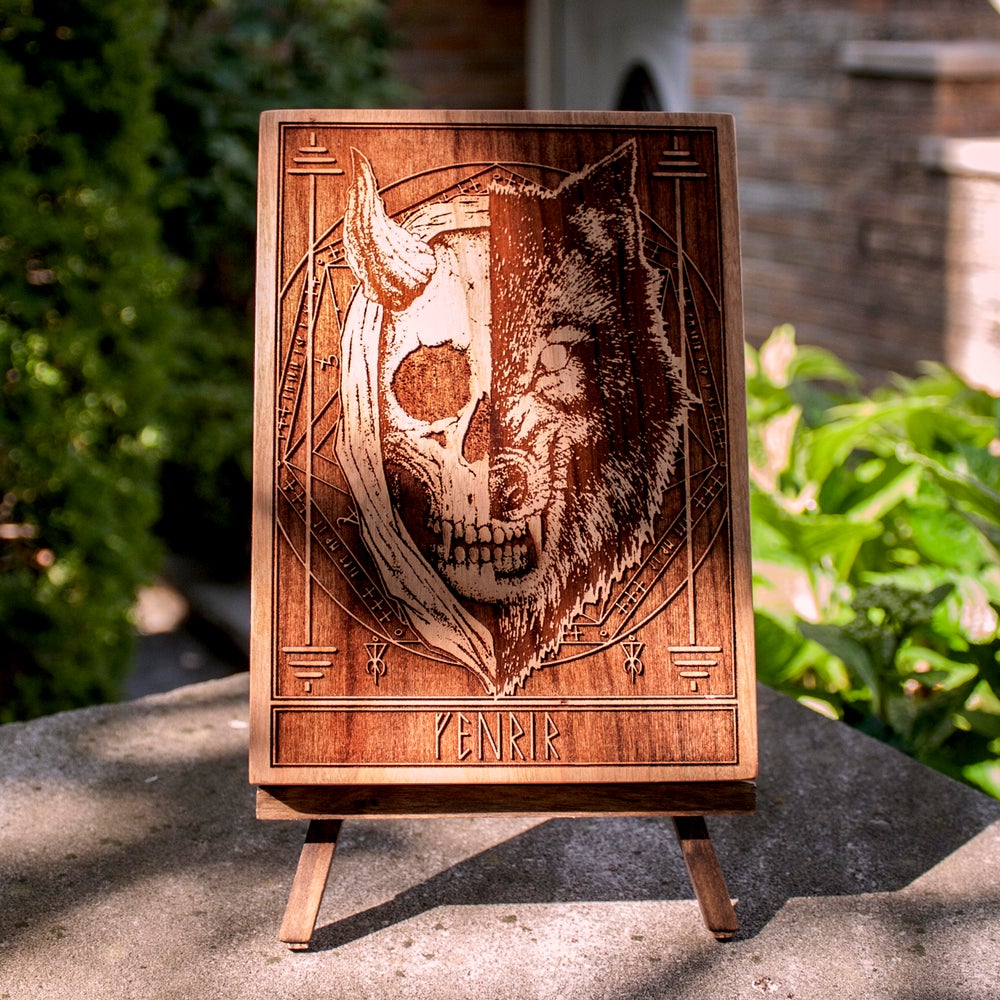  liftevil, Inspired by skulls, Vikings, and nors gods. laser wood engraved art. pagan art, witch art
