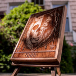  liftevil, Inspired by skulls, Vikings, and nors gods. laser wood engraved art. pagan art, witch art