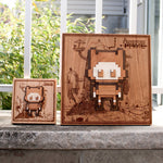 Adventure, Time, Finn, Laser Wood Engraved, 8bit art