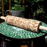 rolling pin, nightmare before Christmas, pattern rolling pin, jack and sally,  oogie boogy