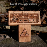 laser engraved, laser etched The Legend of Zelda NES wood controllers, done by spitfirelabs nyc  