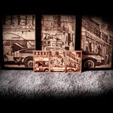 Back to the Future laser wood  engraved plaque set small