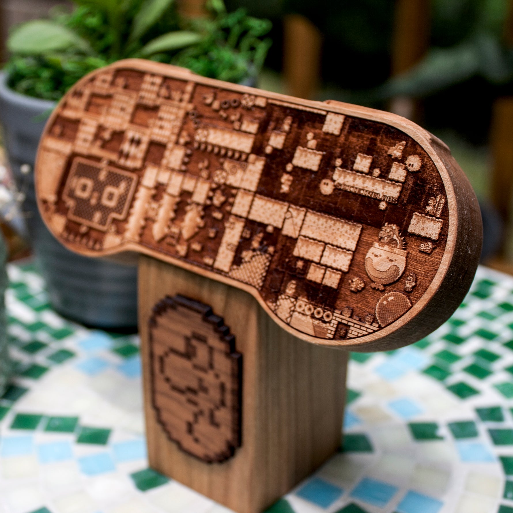 snes, supernes, super nintendo controller, wood controller, snes controller, custom controller, retro gaming, spitfirelabs, spitfirelabs nyc, super mario world, super mario world controller