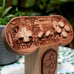 snes, supernes, super nintendo controller, wood controller, snes controller, custom controller, retro gaming, spitfirelabs, spitfirelabs nyc, super mario world, super mario world controller